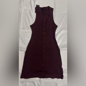 Wild Fable Burgundy Button-Down Dress
